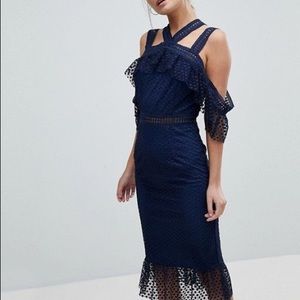 PrettyLittleThing Lace Midi Dress